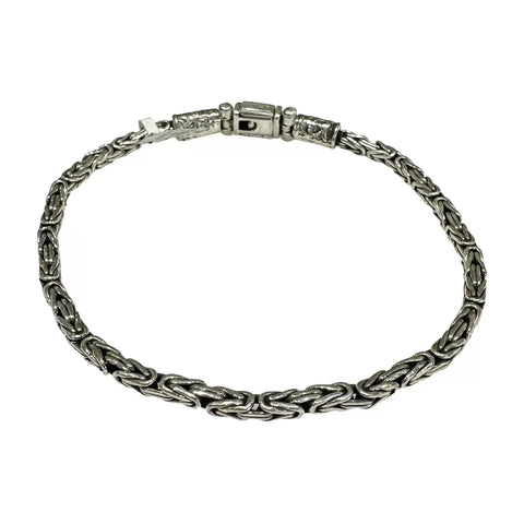 PULSO BALI PAVONADO 3 MM - PLATA .925