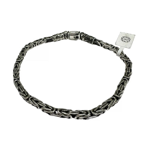 PULSO BALI PAVONADO 4 MM - PLATA .925