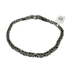 PULSO BALI PAVONADO 4 MM - PLATA .925