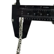 PULSO BALI PAVONADO - 23 cm x 5.5 mm - PLATA .925