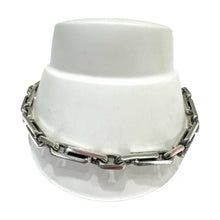PULSO ESLABÓN LARGO PAVONADO - 23 cm - PLATA .925