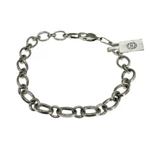 PULSO ESLABÓN OVAL PAVONADO - PLATA .925