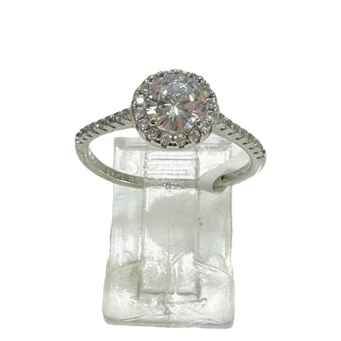 ANILLO CÍRCULO ZIRCONIA CON LATERALES - PLATA .925