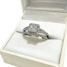 ANILLO ALIANZA CUADRO ZIRCONIA - PLATA .925