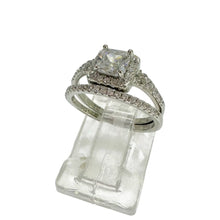 ANILLO ALIANZA CUADRO ZIRCONIA - PLATA .925