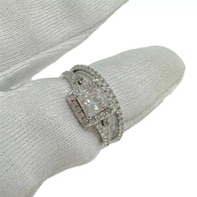 ANILLO ALIANZA CUADRO ZIRCONIA - PLATA .925