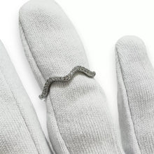 ANILLO ZIG ZAG ZIRCONIAS - PLATA .925