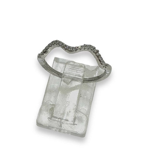 ANILLO ZIG ZAG ZIRCONIAS - PLATA .925