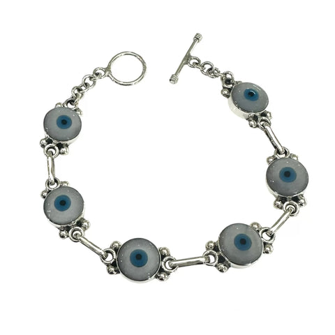 PULSERAS OJO TURCO BLANCO - REDONDO