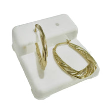 ARRACADA RECTANGULAR GRABADO - ORO 10 K