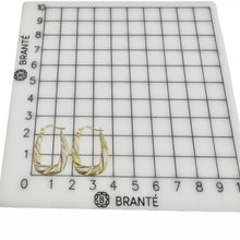 ARRACADA RECTANGULAR DETALLES ORO BLANCO - ORO 10 K