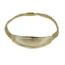 ESCLAVA PLACA OVALADA BISEL DIAMANTADO - ORO 10K