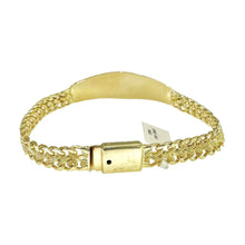 ESCLAVA PLACA OVALADA BISEL DIAMANTADO - ORO 10K