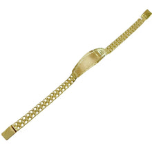 ESCLAVA PLACA OVALADA BISEL DIAMANTADO - ORO 10K