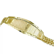 ESCLAVA PLACA OVALADA BISEL DIAMANTADO - ORO 10K