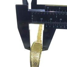 ESCLAVA PLACA OVALADA BISEL DIAMANTADO - ORO 10K