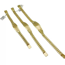 ESCLAVA PLACA OVALADA BISEL DIAMANTADO - ORO 10K