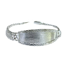 ESCLAVA ESLABÓN CUBANO CON PLACA BISELADA - PLATA .925