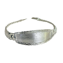 ESCLAVA ESLABÓN CUBANO CON PLACA BISELADA - PLATA .925