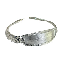 ESCLAVA ESLABÓN CUBANO CON PLACA BISELADA - PLATA .925