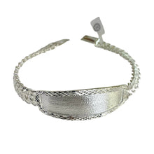 ESCLAVA ESLABÓN CUBANO CON PLACA BISELADA - PLATA .925