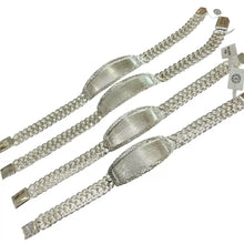 ESCLAVA ESLABÓN CUBANO CON PLACA BISELADA - PLATA .925