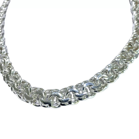 CADENA ESLABÓN CHINO 1 cm - 70 cm - PLATA .925