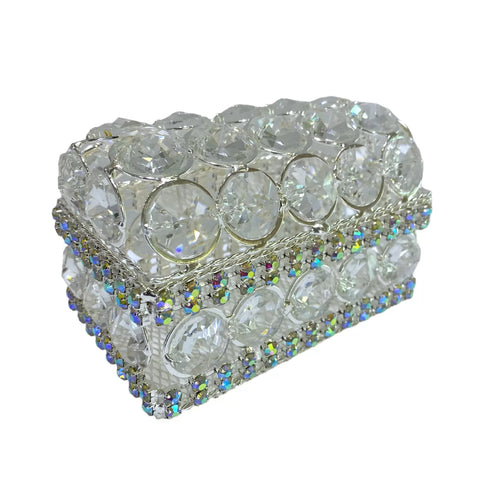 COFRE PARA LAZO CON OCTAGONAL GRANDE Y CADENA TORNASOL - PLATEADO