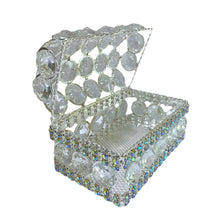 COFRE PARA LAZO CON OCTAGONAL GRANDE Y CADENA TORNASOL - PLATEADO