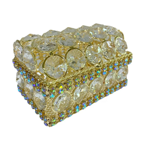 COFRE PARA LAZO CON OCTAGONAL GRANDE Y CADENA TORNASOL - DORADO