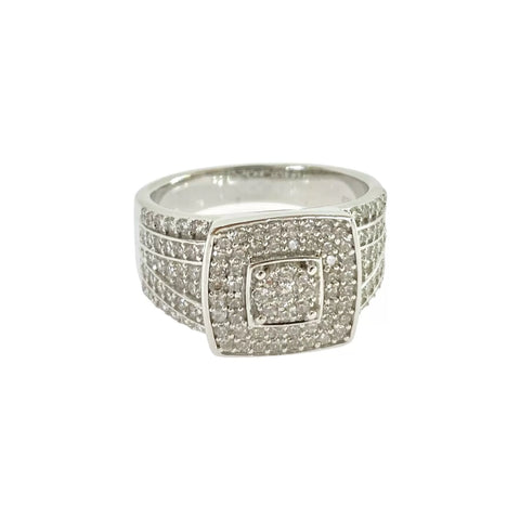 ANILLO CUADRO DOBLE - PLATA .925