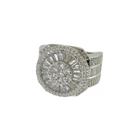 ANILLO CIRCULO BAGUETTES - PLATA .925