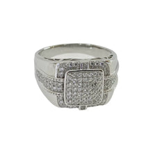 ANILLO CUADRO CON CINTILLA LATERAL - PLATA .925