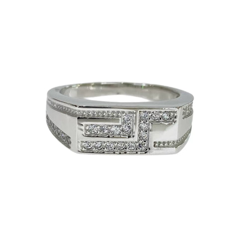 ANILLO TIPO GRECAS  - PLATA .925