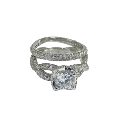 ANILLO ALIANZA ENLAZADO MONTADURA ESPECIAL  - PLATA .925