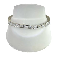 PULSERA ZIRCONIA RECTANGULAR BISELADA - PLATA .925