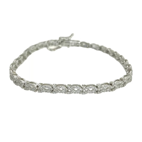 PULSERA ZIRCONIAS TIPO HORUS - PLATA .925