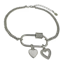 PULSERA BROCHE PARA DIJES MONTABLES - PLATA .925
