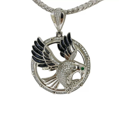 DIJE AGUILA EN CIRCULO - PLATA .925