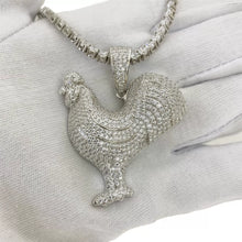 DIJE GALLO ZIRCONIAS - PLATA .925