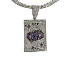 DIJE REY DE DIAMANTES BARAJA - PLATA .925