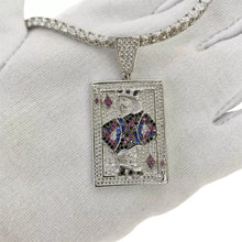 DIJE REY DE DIAMANTES BARAJA - PLATA .925