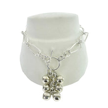 PULSERA CADENA CON PUÑO CASCABEL - PLATA .925