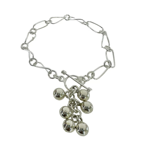 PULSERA CADENA CON PUÑO CASCABEL - PLATA .925