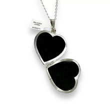 DIJE RELICARIO PORTA FOTOS CORAZÓN LISO EXTRA GRANDE - PLATA .925