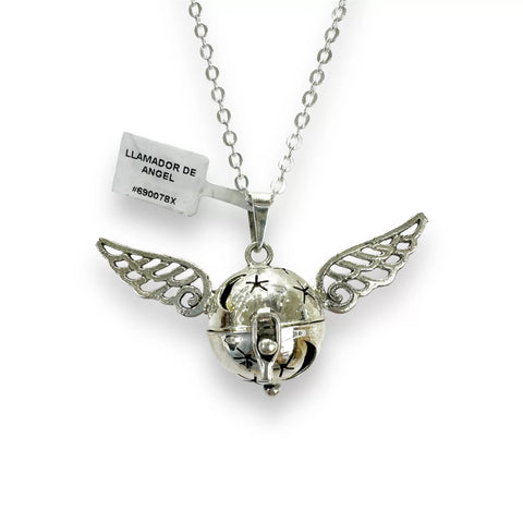 DIJE LLAMADOR DE ANGEL ESFERA CON ALAS (MODELO 1) - PLATA .925
