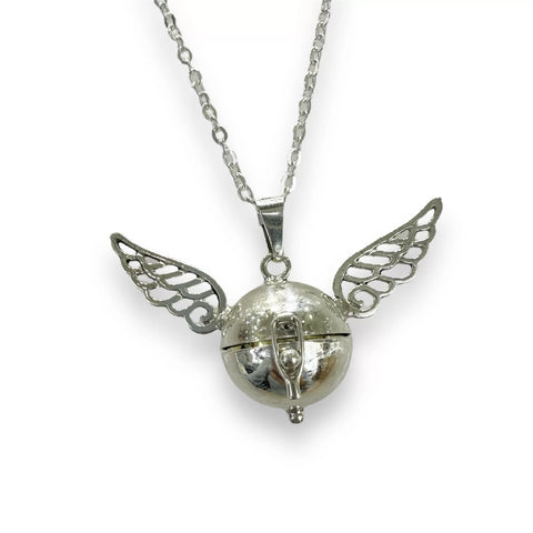 DIJE LLAMADOR DE ANGEL ESFERA CON ALAS (MODELO 2) - PLATA .925