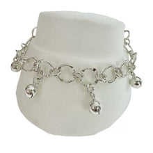 PULSERA CADENA CON CASCABEL - PLATA .925