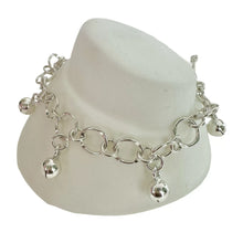 PULSERA CADENA CON CASCABEL - PLATA .925