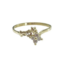ANILLO 15 AÑOS FLOR MINI ZIRCONIA - ORO 10K